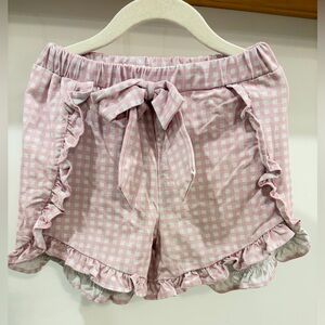 Stitchy Fish Pink Gingham Shorts
